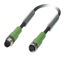 PHOENIX CONTACT 1404480 Sensor Cable, M8 Plug, M8 Receptacle, 5 Positions, 600 mm, 23.6 "