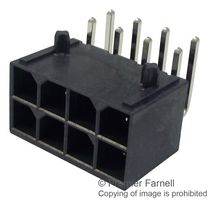 MOLEX 76825-0008 Pin Header, Power, Wire-to-Board, 5.7 mm, 2 Rows, 8 Contacts, Through Hole Right Angle