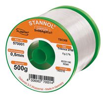 STANNOL TRILENCE 2708 0.5MM REM1 SOLDER WIRE, 96.5/3/0.5 SN/AG/CU, 500G