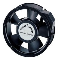 MULTICOMP MC21676 AC Axial Fan, 220V to 240V, Circular, 171.5 mm, 51 mm, Precision Ball Bearing, 239 CFM