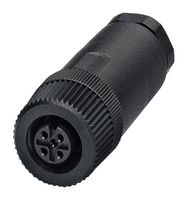 PHOENIX CONTACT 1500787 Sensor Connector, IP67, M12, Female, 5 Positions, Screw Socket, Straight Cable Mount