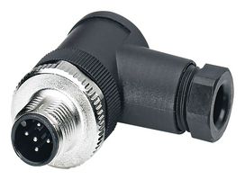 PHOENIX CONTACT 1681101 Sensor Connector, IP67, Right Angle, M12, Male, 4 Positions, Screw Pin, Right Angle Cable Mount