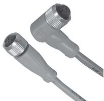 PEPPERL+FUCHS V1-G-5M-PVC Sensor Cable, IP67/IP68/IP69k, M12 Receptacle, Free End, 4 Positions, 5 m, 16.4 ft