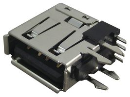 MOLEX 67329-8021 USB Connector, USB Type A, USB 2.0, Receptacle, 4 Ways, Through Hole Mount, Right Angle