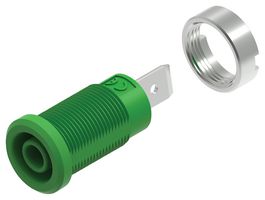 MULTICOMP PRO 76-1494 Banana Test Connector, Jack, Panel Mount, 36 A, 1 kV, Nickel Plated Contacts, Green
