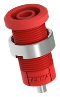 MULTICOMP PRO 76-1678 Banana Test Connector, Jack, Panel Mount, 25 A, 1 kV, Nickel Plated Contacts, Red
