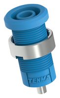 MULTICOMP PRO 76-1500 Banana Test Connector, Jack, Panel Mount, 25 A, 1 kV, Nickel Plated Contacts, Blue