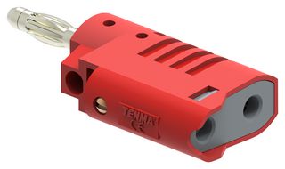 MULTICOMP PRO 76-1688 Banana Test Connector, Plug, Cable Mount, 36 A, 70 VDC, Nickel Plated Contacts, Red