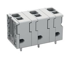 WAGO 2624-3503 Wire-To-Board Terminal Block, 11.5 mm, 3 Ways, 24 AWG, 10 AWG, 6 mm², Push In