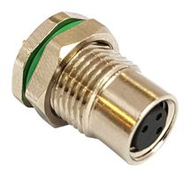BULGIN LIMITED PXMBNI08RPM05BFL001 Sensor Cable, Rear Panel Mount, M8 Plug, Free End, 5 Positions, 100 mm, 3.9 ", Buccaneer M8 Series