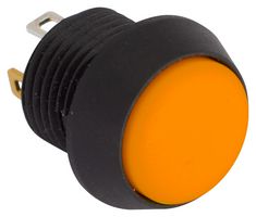 EOZ FL13LO5 Industrial Pushbutton Switch, IP67, FL Series, 13.5 mm, SPST-NO, Momentary, Round Domed, Orange