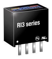 RECOM POWER RI3-0515S Isolated Through Hole DC/DC Converter, ITE, SIP, 1:1, 3 W, 1 Output, 15 V