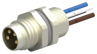 TE CONNECTIVITY T4072014031-001 Sensor Cable, M8 Plug, Free End, 3 Positions, 200 mm, 7.87 ", T407 Series