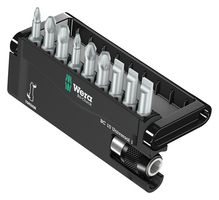 WERA 05056161001 Bit Set, Universal Holder, Bit Check, Slotted, Phillips, Pozidrive, 10 Piece