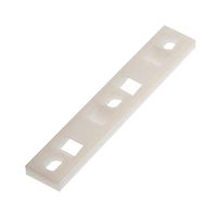 PANDUIT MTP2H-E6-C Cable Tie Mount, Multi Tie Plate, 2 Bundle, Screw, 3.7 mm, Natural, Nylon 6.6 (Polyamide 6.6)
