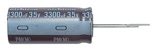 NICHICON UPM1H100MDD1TD Electrolytic Capacitor, 10 µF, 50 V, ± 20%, Radial Leaded, 2000 hours @ 105°C, Polar