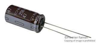 CHEMI-CON EKMG250ELL471MJC5S Electrolytic Capacitor, 470 µF, 25 V, ± 20%, Radial Leaded, 1000 hours @ 105°C, Polar