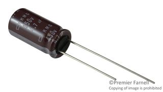 CHEMI-CON EKMG451ELL4R7MJ20S Electrolytic Capacitor, 4.7 µF, 450 V, ± 20%, Radial Leaded, 1000 hours @ 105°C, Polar