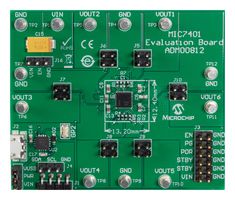 MICROCHIP ADM00812 Evaluation Board, MIC7401 PMIC, 5 x DC/DC Converter, Buck/Boost