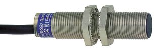 TELEMECANIQUE SENSORS XS1M12AB120 Inductive Proximity Sensor, Cylindrical, OsiSense XS, M18, 2 mm, SPST-NC, 12 to 24 Vdc, Pre-wired