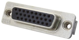 TE CONNECTIVITY - AMP 2317170-1 D Sub Connector, Threaded, HD44, High Density, Receptacle, AMPLIMITE, 26 Contacts, DA, Solder
