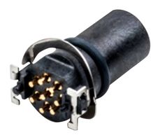 AMPHENOL LTW MSAS-08PMMT-EE0001 Sensor Connector, M Series, M12, Male, 8 Positions, PCB Pin, Straight Panel Mount