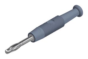 HIRSCHMANN TEST AND MEASUREMENT 938420106 Banana Test Connector, Plug, Cable Mount, 6 A, 60 VDC, Nickel Plated Contacts, Grey