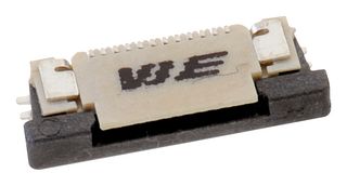 WURTH ELEKTRONIK 68711814022 FFC / FPC Board Connector, 0.5 mm, 18 Contacts, WR-FPC, Surface Mount, Top, 1 Row