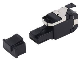BELDEN RVAFPUBK-S1 Modular Connector, RJ45 Jack, 1 x 1 (Port), Cat6a, Panel Mount
