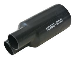 3M HDBB-205-1-250 Heat Shrink Boot, 1 to 2 Transition, 0.8 ", 20.32 mm, Black, 2.7 ", 68.58 mm