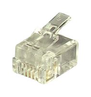 TUK PXSPDY12#10 Modular Connector, RJ12 Plug, 1 x 1 (Port), 6P6C, Cable Mount