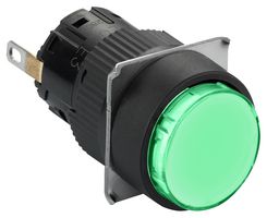 SCHNEIDER ELECTRIC XB6EAV3BP LED Panel Mount Indicator, Green, 24 V, 16 mm, IP65