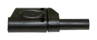 MUELLER ELECTRIC BU-31104-0. Banana Test Connector, Plug, Cable Mount, 20 A, 1 kV, Nickel Plated Contacts, Black