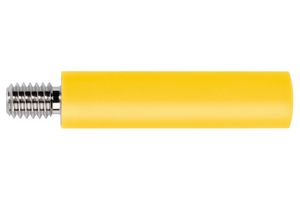 SCHUTZINGER BU 2244 S NI / GE Banana Test Connector, Jack, Panel Mount, 32 A, 1 kV, Nickel Plated Contacts, Yellow
