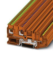 PHOENIX CONTACT 3244481 DIN Rail Mount Terminal Block, Sensor/Actuator, 3 Ways, 24 AWG, 12 AWG, 2.5 mm², Push In, 20 A