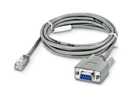 PHOENIX CONTACT 2701234 Computer Cable, D Subminiature Socket, 9 Way, RJ11 / RJ12 Jack, 6.6 ft, 2 m, Grey