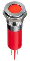 APEM Q14F1CXXR02E LED Panel Mount Indicator, Red, 2 V, 14 mm, 20 mA, 10 mcd, IP67
