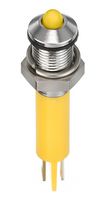 APEM Q6P1CXXHY02E LED Panel Mount Indicator, Yellow, 2 V, 6 mm, 20 mA, 1.2 cd, IP67