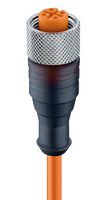 LUMBERG AUTOMATION RKT 4-07/5 M Sensor Cable, M12 Plug, Free End, 4 Positions, 5 m, 16.4 ft, RKT Series