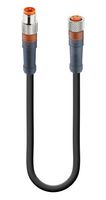 LUMBERG AUTOMATION RSMV 3-RKMV 3-224/5 M Sensor Cable, 3 Pos, M8 Plug, M8 Receptacle, 3 Positions, 5 m, 16.4 ft, RSMV Series