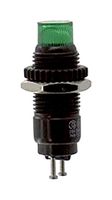 DIALIGHT 249-7968-3332-504F LED Panel Mount Indicator, Green, 5 VDC, 9.53 mm, 20 mA, 40 mcd, Not Rated