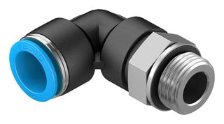 FESTO QSL-G1/2-16 Pneumatic Fitting, Push-In L-Fitting, G1/2, 14 bar, 16 mm, PBT (Polybutylene Terephthalate), QSL