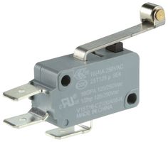 HONEYWELL V15T16-CZ100A06-K Microswitch, Standard, Roller Lever, SPDT, Quick Connect, 16 A