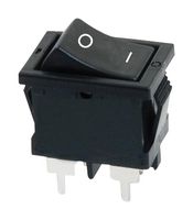 OMRON ELECTRONIC COMPONENTS A8L-21-12N2 BY OMI Rocker Switch, On-Off, DPST-NO, Non Illuminated, Panel Mount, Black, A8L Series