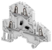 TE CONNECTIVITY - ENTRELEC 1SNK705219R0000 DIN Rail Mount Terminal Block, 4 Ways, 26 AWG, 12 AWG, 2.5 mm², Push In, 1 A