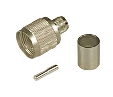 HUBER+SUHNER 11_UHF-0-7-18/033_-E RF / Coaxial Connector, UHF Coaxial, Straight Plug, Crimp, GX07272D, Radox RF 214, RG214/U, Brass