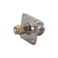 HUBER+SUHNER 39_SMA-N-50-1/1--_NE RF / Coaxial Adapter, SMA, Plug, N, Jack, Straight Panel Adapter, 50 ohm
