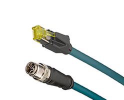MOLEX 120341-0504 Sensor Cable, Cat6a, Micro-Change Plug, RJ45 Plug, 8 Positions, 4 m, 13.12 ft