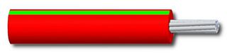 MULTICOMP PRO MP005340 Wire, PVC, Green, Red, 23 AWG, 7 x 0.2mm, 328 ft
