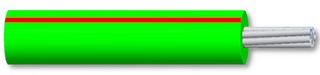 MULTICOMP PRO MP005347 Wire, PVC, Green, Red, 23 AWG, 7 x 0.2mm, 328 ft